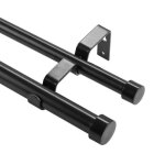 Tringle  rideau - vevor - barre  rideau double barre extensible 183 - 366cm avec embouts  capuchon ...