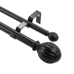 Tringle  rideau - vevor - barre  rideau double barre  rideau extensible 92 - 183 cm embouts ronds
