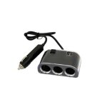 Triple prise allume - cigare 12 / 24v + 2 usb 2. 1a