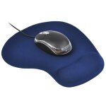 Trixes tapis de souris avec repose - poignet en gel confort pour pc bleu fonc