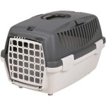 Trixie box de transport capri 1 - xs : 32x31x48 cm - gris clair et gris fonc� - pour chien et chat