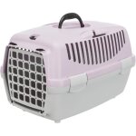 Trixie box de transport capri 2 - xs?s - 37 x 34 x 55 cm - gris clair et mauve - pour chien