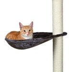 Trixie hamac - nid xl pour griffoir pour chat gris platinium peluche � 40 cm