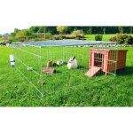Enclos pour rongeurs - trixie - natura avec toit - m�tal galvanis� - 144x58x116 cm