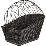 Panier de transport pour vélo en osier avec grille pour chien - trixie - noir - petit - extérieur Panier de transport pour vélo en osier avec grille pour chien - trixie - noir - petit - extérieur