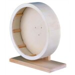 Roue en bois - trixie -  28 cm - beige - pour hamster et souris