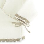 Trois kilos sept 1600 brassiere naissance en point mousse - multicolore (blanc et beige) - 1600 001x