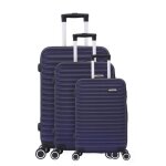 Set de 3 valises - adc - classiq - 55cm - 65cm - 75cm - abs - 4 roulettes doubles