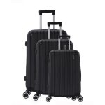 Set de 3 valises - adc - trolley rigide - abs - 4 roulettes doubles - cadenas intgr