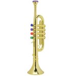 Trompette pour enfant - shipenophy - trompette en plastique  revtement dor - blanc - jouet musical ...