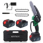 Tronçonneuse sans fil de 6 pouces avec 2 batteries scie sans fil avec 2 chaînes pour le jardinage les ... Tronçonneuse sans fil de 6 pouces avec 2 batteries scie sans fil avec 2 chaînes pour le jardinage les ...