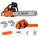 Kit trononneuse thermique avec guide 50 cm + 2 chanes 60cm3 + sac + accessoires