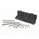 Trotec set de 11 mches de forage et burins sds plus et une bote de rangement pratique