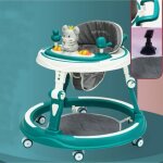 Trotteur b�b� pliable jouet dactivit�s avec tapis - pieds hauteur r�glable lumi�res m�lodies roue silencieuse ...