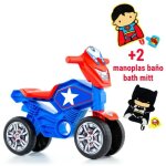 Trotteur moto pour bb - molto - ma premire moto molto cross star - bleu - 4 roues - sac  dos batman ...
