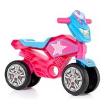 Trotteur moto rose pour bb - molto - my 1st molto cross star - hauteur 27cm - stabilit maximale