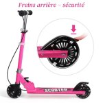 Trottinette enfant pimpimsky 2 roues ajustable avec système de freinage double - blanc Trottinette enfant pimpimsky 2 roues ajustable avec système de freinage double - blanc