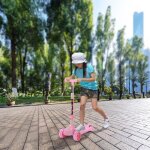 Trottinette enfant - yipeema - 3 roues pliable - hauteur r�glable 70 - 81 cm - roues clignotantes led ...