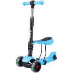 Trottinette pour enfants yoleo 3 en 1 - scooter hauteur rglable - roues clignotantes  led - bleu