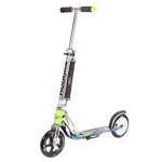 Trottinette - hudora - grande roues 205 - vert et bleu - frein de friction arri�re - roulements abec ...