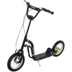 Homcom - trottinette - m�tal - 120x58x95cm - noir