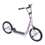 Homcom - trottinette - acier - 143x58x100cm - rose