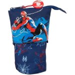 Trousse convertible en seau - safta - spiderman neon - bleu marine - enfant - synthtique