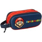 Trousse double 3d - safta - super mario 3d - confortable - polyvalente - enfants scolaires