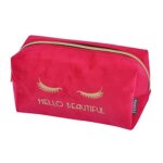 Trousse de maquillage - paris prix - hello - velours - fuchsia - pratique et design