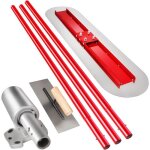 Truelle de ma�on - vevor - 120x30 cm - acier - r�glable - rouge