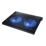 Support ventil� - trust - azul - 2 ventilateurs usb - �clairage bleu - pour ordinateurs 173