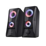 Trust gaming gxt 606b javv enceintes pc gamer 2. 0 12w clairage led rgb alimentation usb pour ordinateur ...