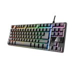 Trust gaming gxt 833 thado clavier gamer tkl rgb filaire compact �clairage led multicolore azerty fran�ais ...