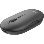 Souris sans fil - trust - puck - rechargeable - silencieuse - bluetooth / 24 ghz - noir