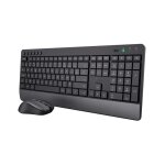 Trust trezo ensemble clavier souris sans fil silencieux - azerty - conception durable