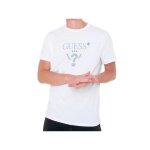 Tshirt coton logo triangle relief - guess jeans - homme
