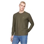 Tshirt ml - tommy jeans - homme - tissage alvéolé - vert - manches longues Tshirt ml - tommy jeans - homme - tissage alvéolé - vert - manches longues