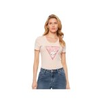 Tshirt slim logo iconique strass - guess jeans - femme