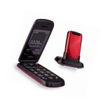 Ttfone star tlphone mobile  clapet et  grosses touches facile  utiliser sans carte sim (rouge)