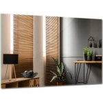 Tulup miroir verre mural grand salon 100x70 cm de maquillage salle de bain chambre