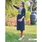 Tunique grande taille brodé longue bleu - kurti indienne - taille 5xl - 6xl - tissus légers Tunique grande taille brodé longue bleu - kurti indienne - taille 5xl - 6xl - tissus légers