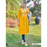 Tunique - kurti indienne - grande taille - jaune