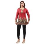 Tunique indienne ethnique bohme kurti indien kurtee rouge