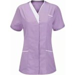 Tunique mdicale femme col en v blouse medicale femme banche manche courte uniforme travail blouse infirmiere ...