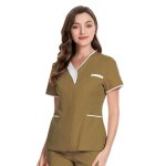 Tunique mdicale femme col en v blouse medicale femme manche courte uniforme de travail blouse infirmiere ...