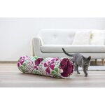 Tunnel pour chat - kerbl - flower - multicolore - l. 90 cm   25 cm