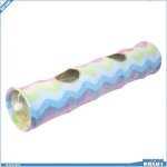 Tunnel pour chat - v geby - arc - en - ciel - tissu rsistant - pliable - 117x26cm