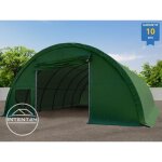 Tunnel de stockage toolport - 915 m x 12 m - hauteur 45 m - pe 350g / m� - vert fonc�
