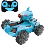 Turbo challenge - tank bleu drift lumineux avec spray 2. 4ghz