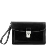 Tuscany leather - max - sacoche en cuir - noir (tl8075) Tuscany leather - max - sacoche en cuir - noir (tl8075)
